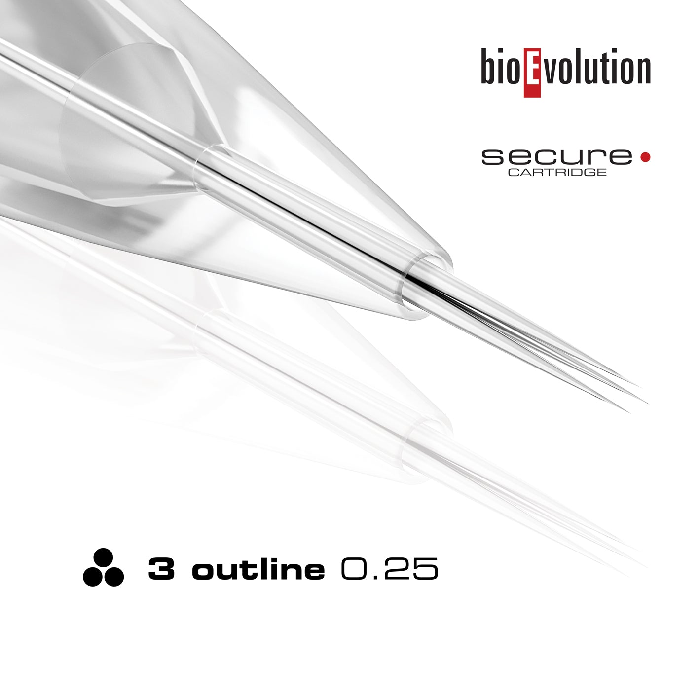 Aiguille traditionnelle 1 pièce 3 outline 0,25